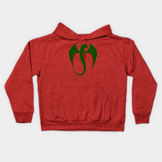 the dragon from the flagon Kids Hoodie by Flush Gorden